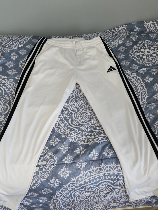 adidas Other - Adidas Size LargevWhite Track Pants with Black Stripes - Athletic Bottoms